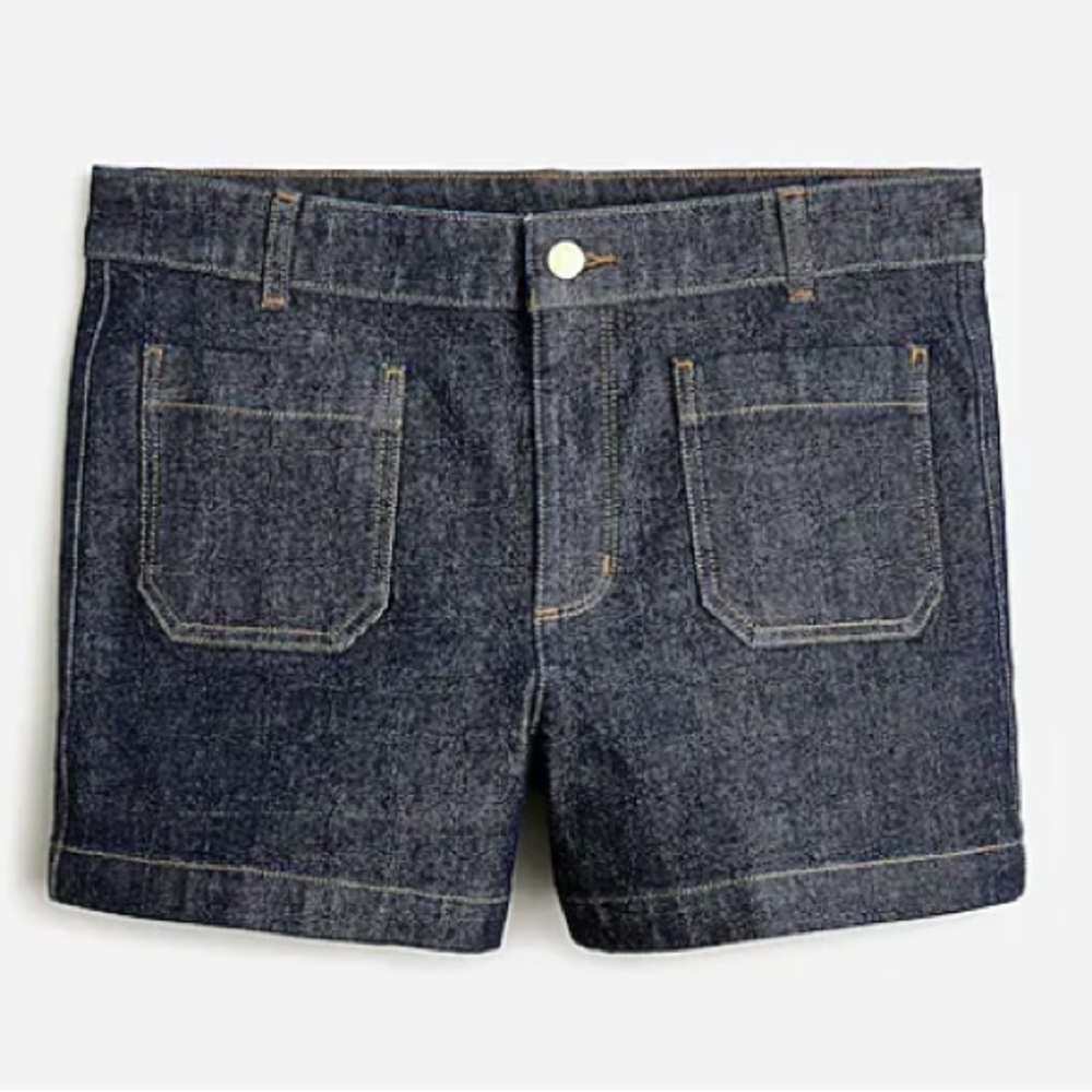 J crew Patch Pocket denim shorts, resin wash, NWT